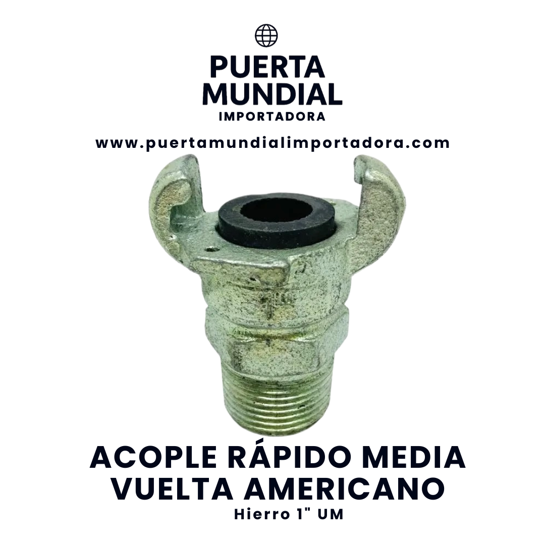 acople rÁpido media vuelta americano hierro 1" um – conexión segura y resistente acople rÁpido media vuelta americano hierro 1" um – conexión segura y resistente