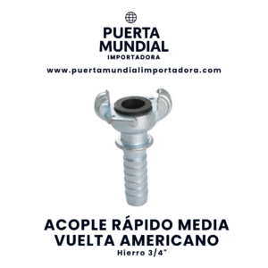 acople rÁpido media vuelta americano hierro 3/4" uhe