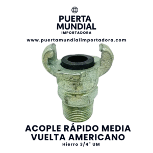 acople rÁpido media vuelta americano hierro 3/4" um